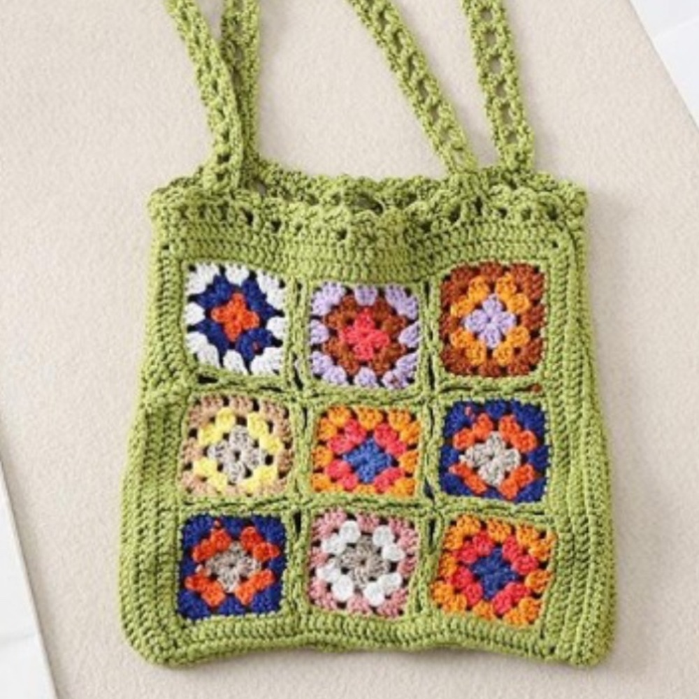 Bohemian Crochet Granny Square Purse - Picture 2 of 3